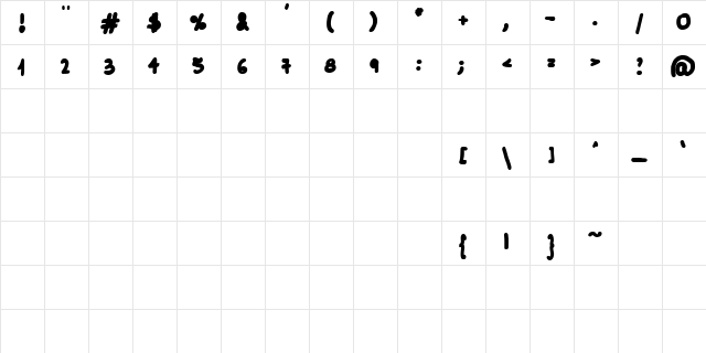 BN Anna Bold Regular  glyph index