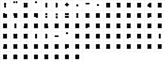 Bildhauer Kant Regular  glyph index