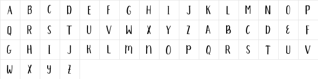 Aprils Regular  glyph index