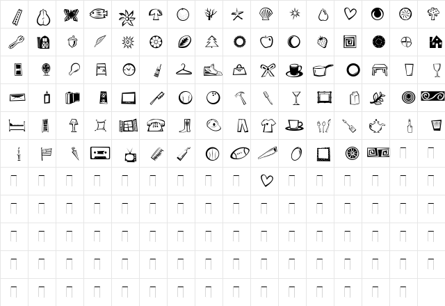 DF Radicals Medium  glyph index