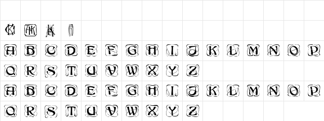 Type Shieild Regular  glyph index