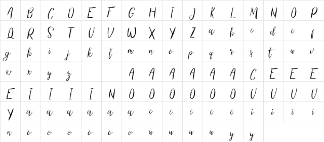 Right Attitude Demo Regular  glyph index
