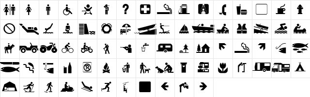 Glyphyx Two NF Regular  glyph index