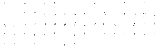 Heath Notted Demo Regular  glyph index