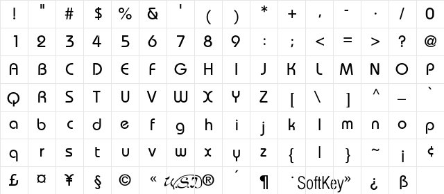 Bordeaux Medium  glyph index