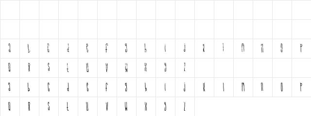 Classical Regular  glyph index