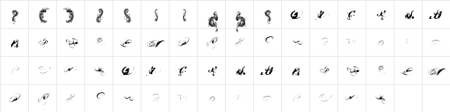 Great Circus X Regular  glyph index