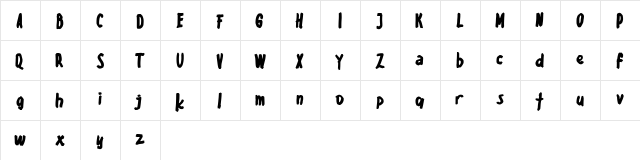 Enicye FREE Regular  glyph index