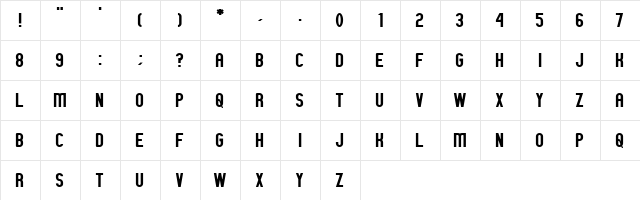 GM Exp Norm Regular  glyph index