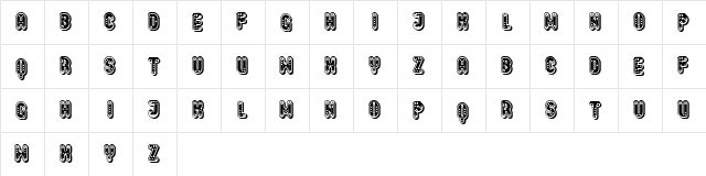 Keener Regular  glyph index