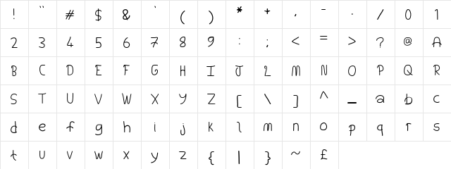 You're Still The One Regular  glyph index