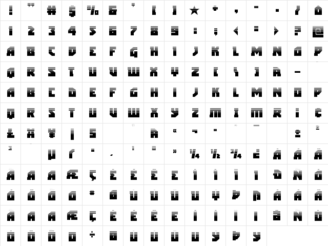 Arctic Guardian Halftone Regular  glyph index