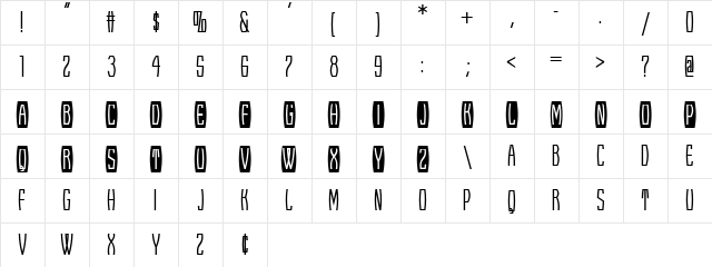 EdselFont Regular  glyph index