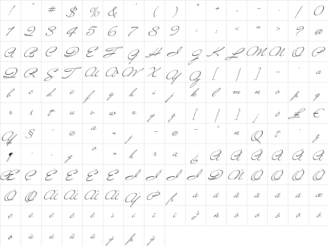 MrBlaketon Regular  glyph index