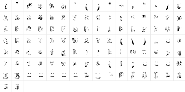 Smoke-Disturbed Regular  glyph index