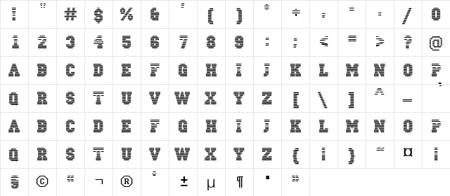a_CampusMarine Regular  glyph index