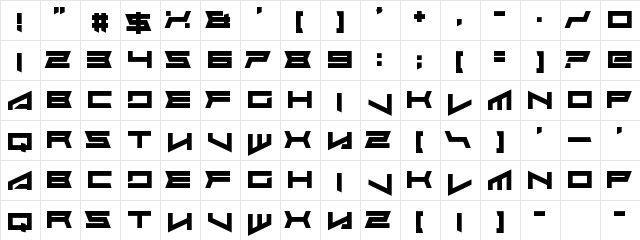 Assvssin Regular  glyph index