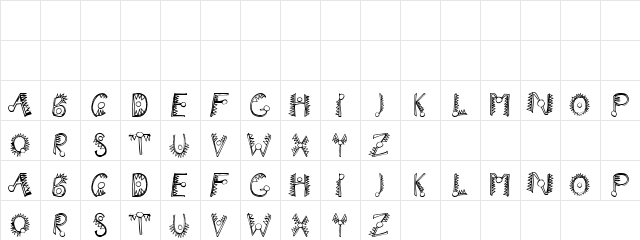 Superior Regular  glyph index