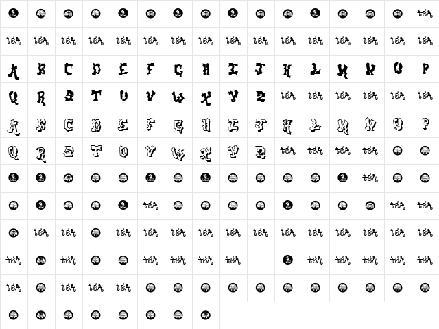 aerosol menace Regular  glyph index