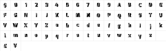 DiscoMidnight Regular  glyph index