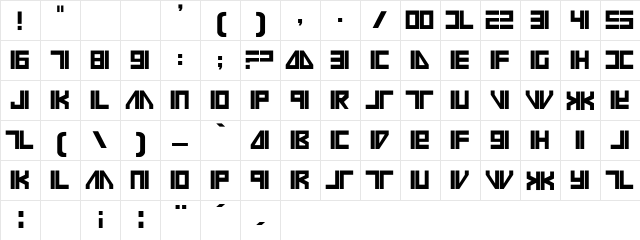 Earth Normal  glyph index