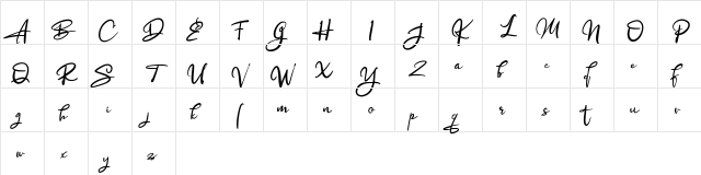 Algorty FREE Regular  glyph index