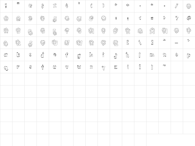 CK Wreaths Regular  glyph index