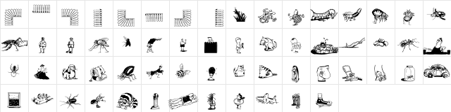 DfBackyardBeastiesITC Regular  glyph index