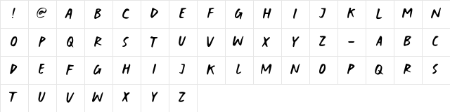 Crystal Snowfields Demo Regular  glyph index
