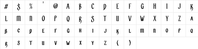 Solander Regular  glyph index