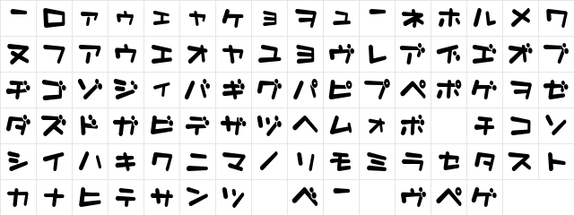 KokeccoK Regular  glyph index