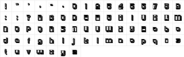 Hunk Negative Regular  glyph index