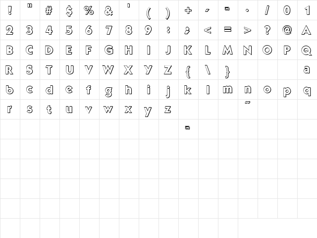 Mouser Outline Outline  glyph index