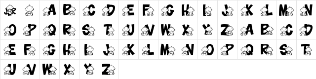 New Regular  glyph index