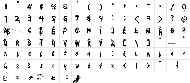 Hallopics Normal  glyph index