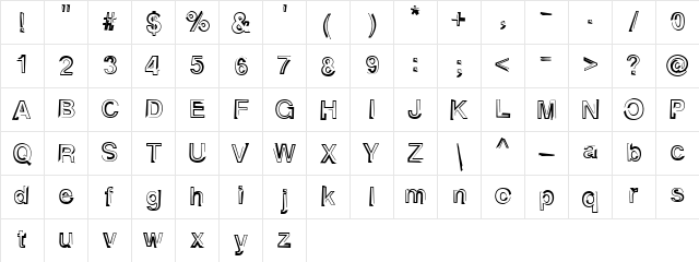 AlphaSevenTeen AlphaSevenTeen  glyph index