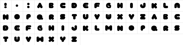 TANTOR Regular  glyph index