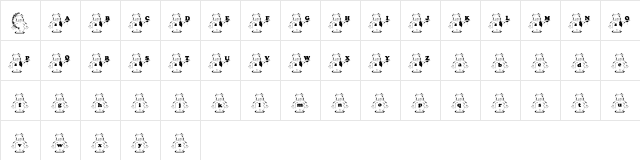 KG_PIGGIES Regular  glyph index