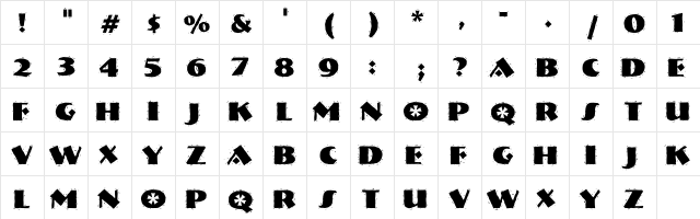 NervouzReich Rank  glyph index