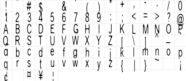 Pale Ale Purveyor Normal  glyph index