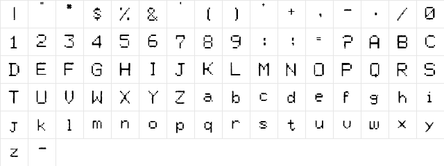Fux Medium  glyph index