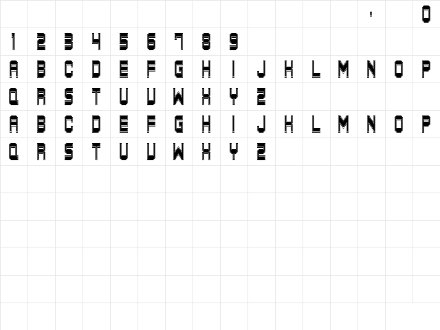 M34_TENNESSEE Regular  glyph index
