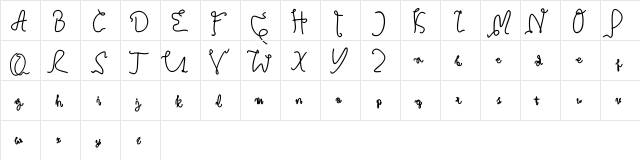 Credibility Bold  glyph index