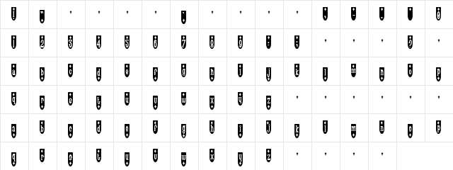 Populuxe Deemonds  glyph index