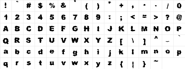 Dr. Nerve Regular  glyph index