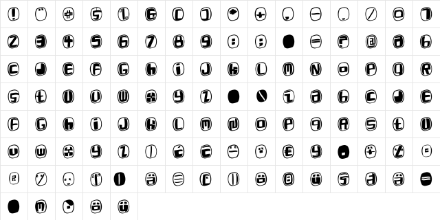 WhyMar Regular  glyph index