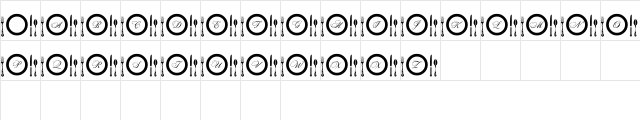 AL Place Settings Letters Regular  glyph index