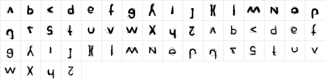 Reienhardt Regular  glyph index