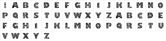 Simpla Demo  glyph index