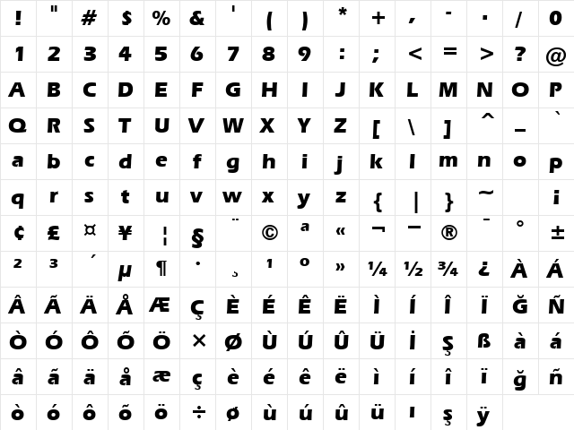 00429 Regular  glyph index